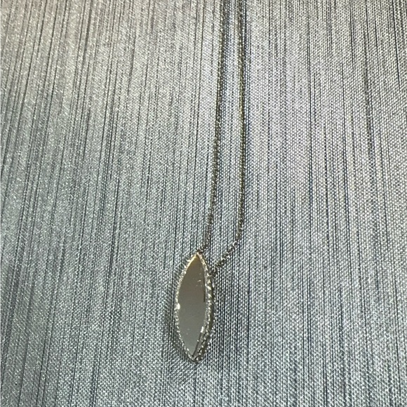 ROBERTO COIN Princess Marquise Pendant Necklace in 18K White Gold - Picture 2 of 8